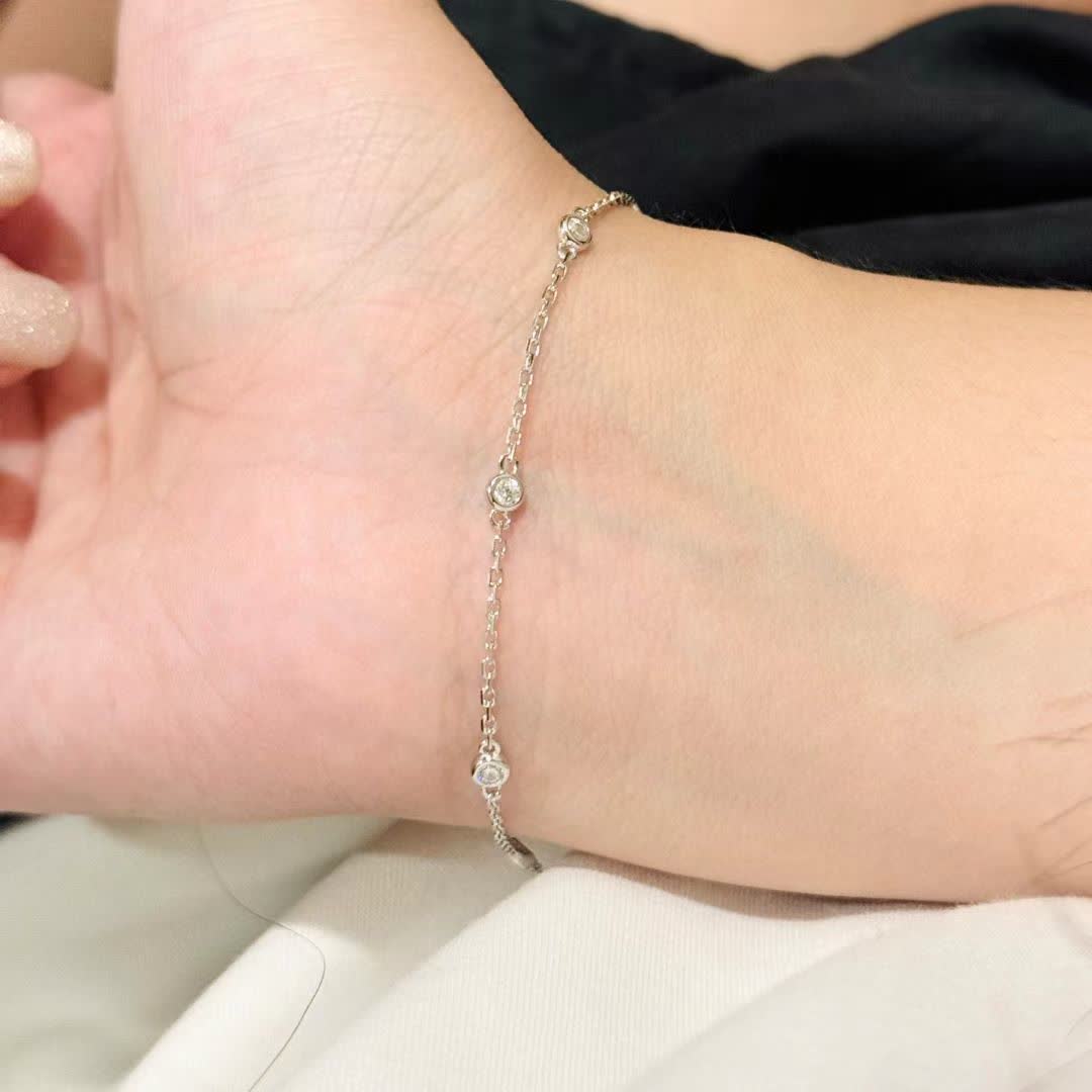 Tiffany & Co Elegant Silver Diamond Bracelet
